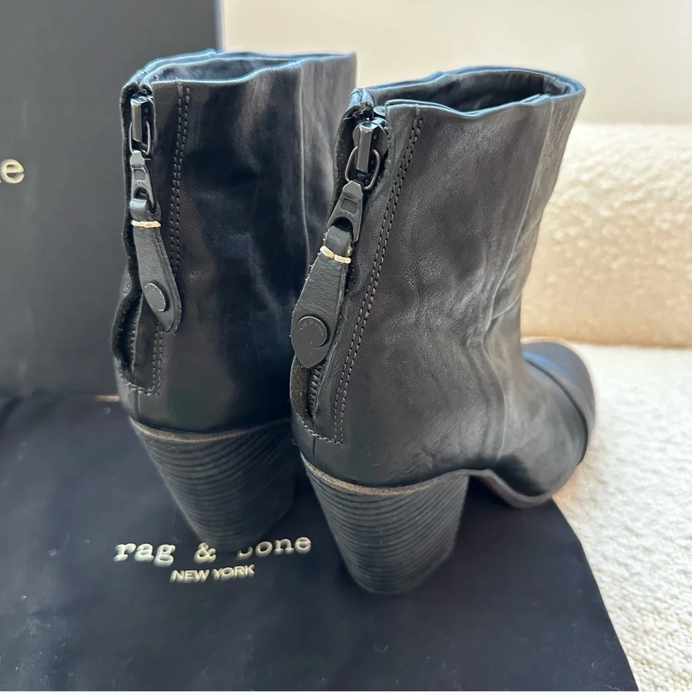 Rag & Bone Classic Black Newbury Ankle Boots